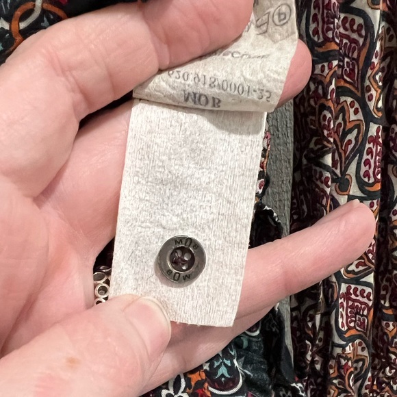 BOHO Mixed Print Rayon Long Sleeve Mini Shirtdress - Picture 16 of 16